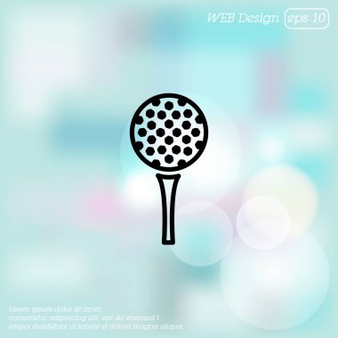 Golf topu tee simgesini