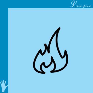 Kamp Ateşi Düz Simgesi 