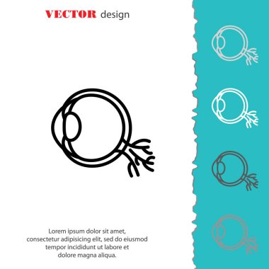 Göz küresi düz simgesi