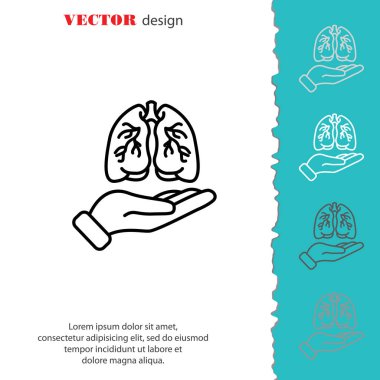 Akciğerlerde el simgesi