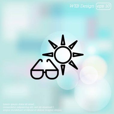 Güneş ve gözlük simgesi