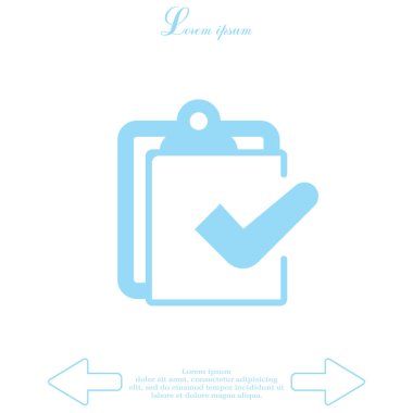 Pano veya denetim listesi simgesi