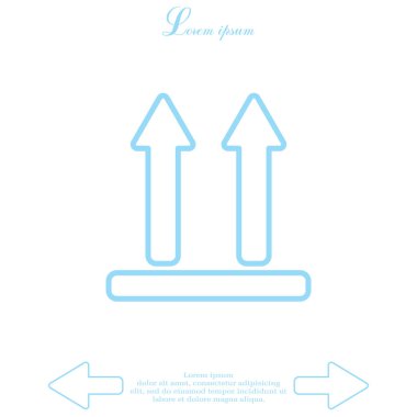 tarafı yukarı işareti simgesi