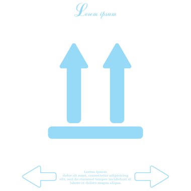 tarafı yukarı işareti simgesi