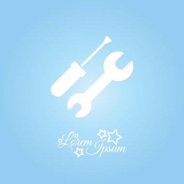 İngiliz anahtarı ve tornavida simgesi