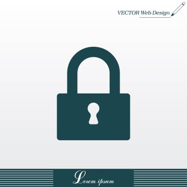 Kapalı asma kilit simgesi