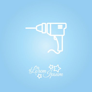 Elektrikli matkap düz simgesi