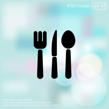 çatal bıçak takımı satırı simgesi