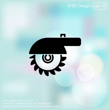 Tablo testere düz simgesi