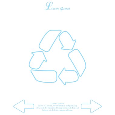 Geri dönüşüm işareti satırı simgesi