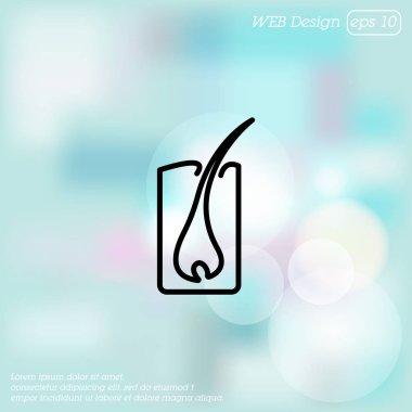 saç kök basit simgesi