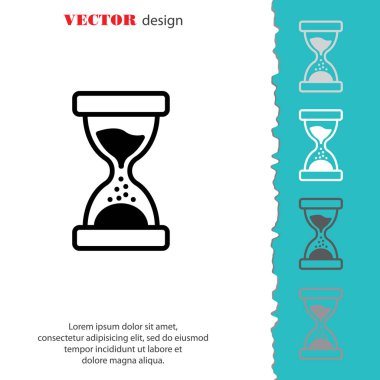 Kum saat düz simgesi