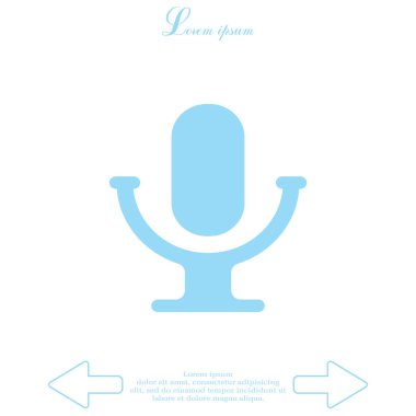 mikrofon düz simgesi