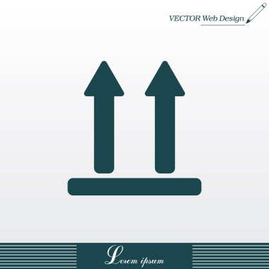 tarafı yukarı işareti simgesi