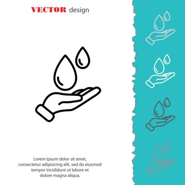 Elinde su damlaları