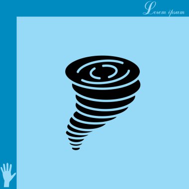 Tornado düz simgesi 