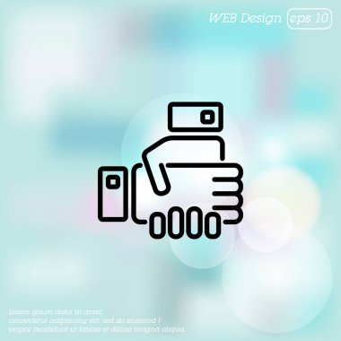 iş el sıkışma simgesi