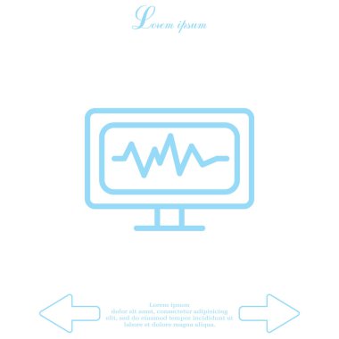 kardiyogram işaret ekran simgesine