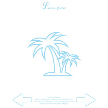 Palm tropik ağaç simgesiyle
