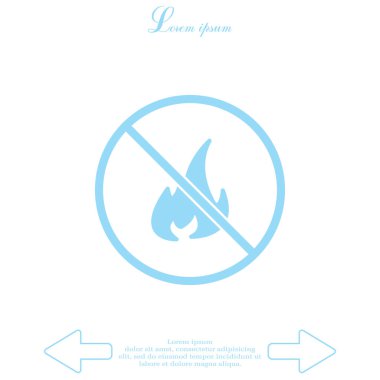 yok yangın işareti simgesi