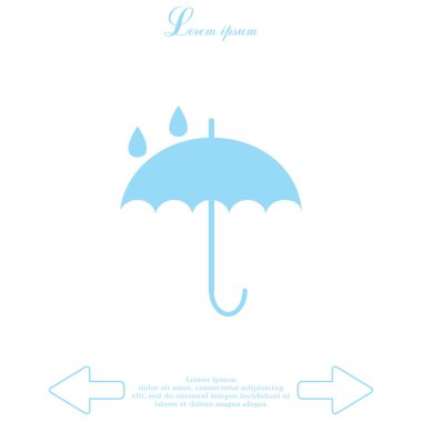 şemsiye ve yağmur simgesi