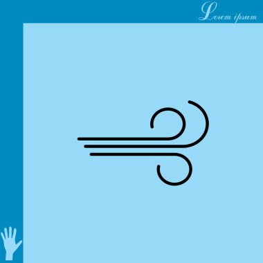 Rüzgar düz simgesi 