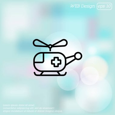 Helikopter ambulans satırı simgesi