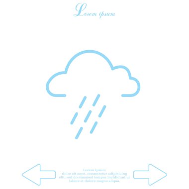 bulut ve yağmur simgesi