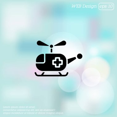 Helikopter ambulans satırı simgesi