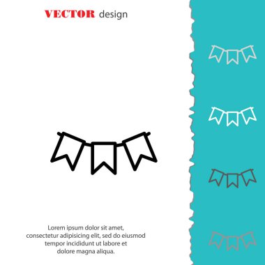 Bayraklar garland, tatil dekorasyon