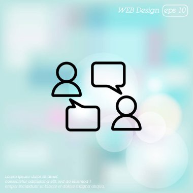 Görüşme düz simgesi