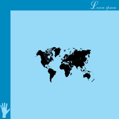 dünya haritası simgesi