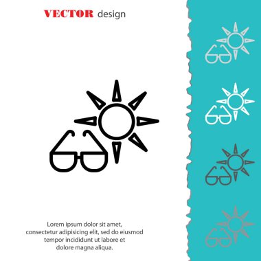 Güneş ve gözlük simgesi