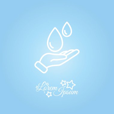 Elinde su damlaları