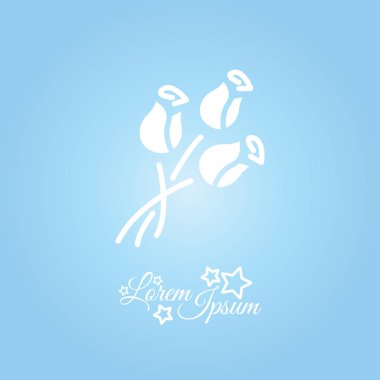 Buket gül düz simgesi