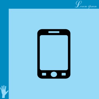 Düz akıllı telefon simgesi