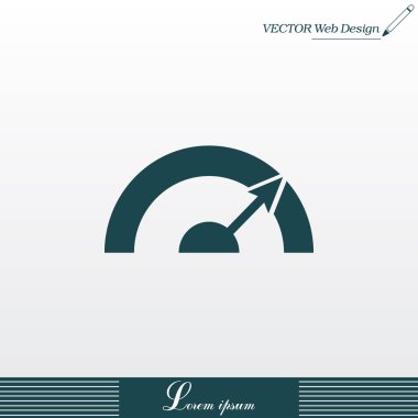 hız göstergesi düz simgesi