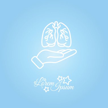 Akciğerlerde el simgesi