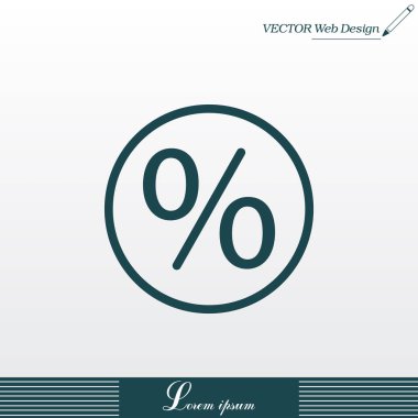 yüzde işareti satırı simgesi