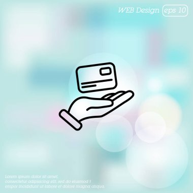 Kredi kartı el simgesinde