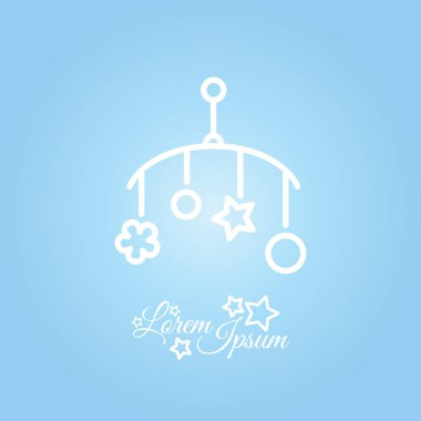 Oyuncak beşik düz simgesi