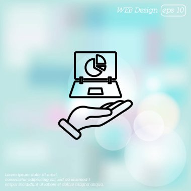 El simgesi içinde laptop