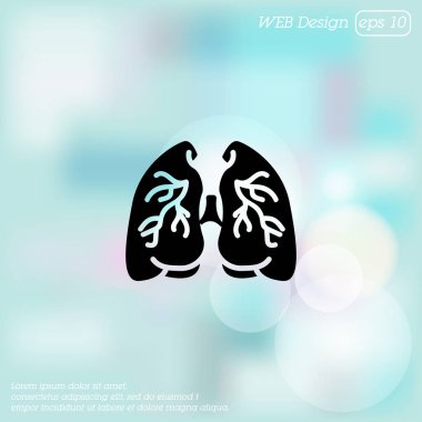Akciğerler web simgesi