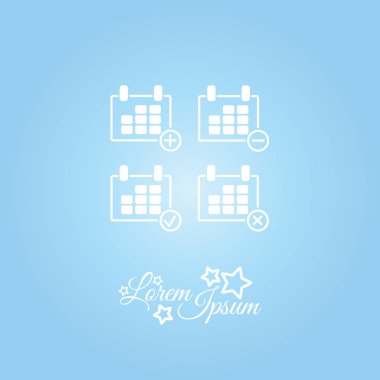 Takvimler düz simgesi 