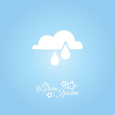 bulut ve yağmur simgesi