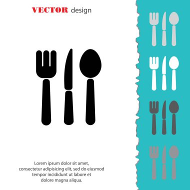 çatal bıçak takımı satırı simgesi