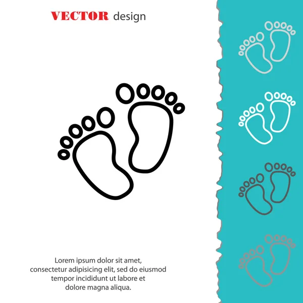Prints of children's feet — Stock Vector