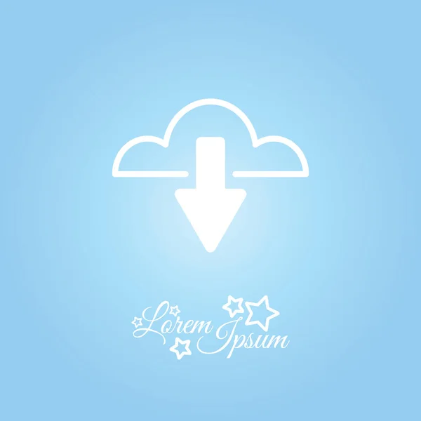 Cloud download işaret — Stok Vektör
