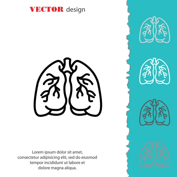 Lungs web icon — Stock Vector