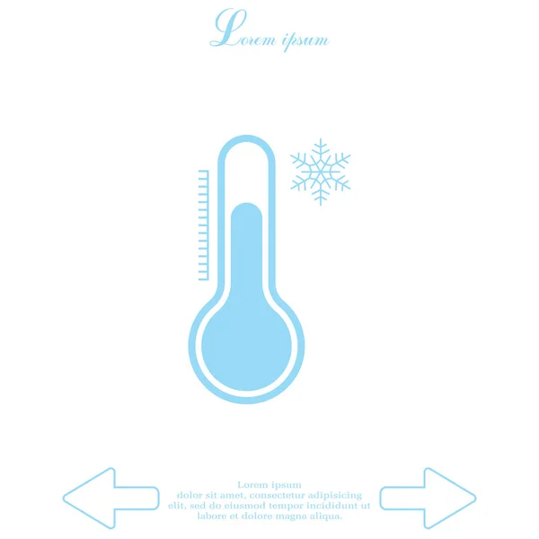 Thermometer flach — Stockvektor